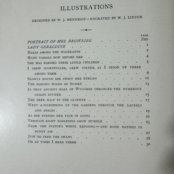 Lady Geraldines Courtship By Elizabeth Barrett Browning 1885 Antique Hardcover B - Picture 4 of 16